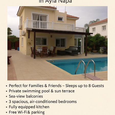 Carolyn Villa Is A Luxury 4-Bedroom Villa With Private Pool In Ayia Napa Eksteriør billede